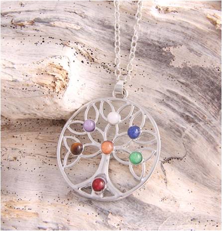 Necklace Tree of life stones III