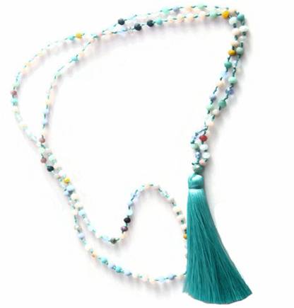 Necklace Crystal Beads and Tassle