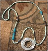 Necklace strassed Circle