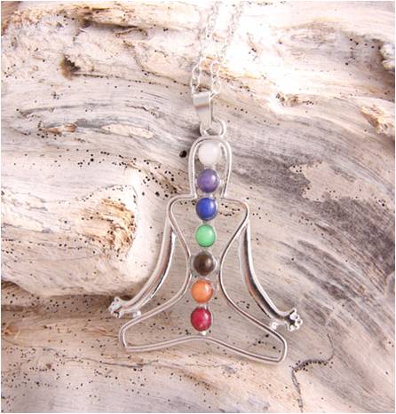 Necklace long Meditation with Chakra stones