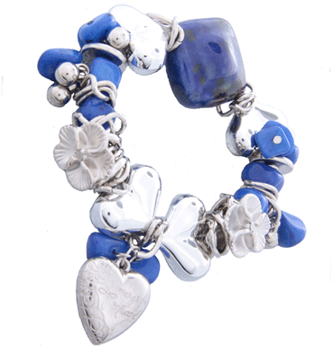 Grote kobalt blauwe armband