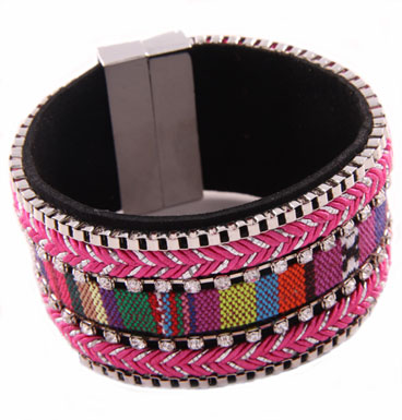 Bracelet Colorfull magnet Pink