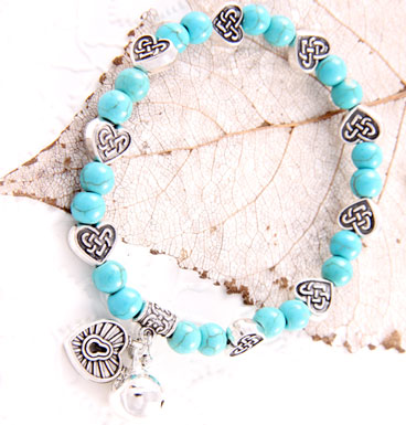 Armband Blue circle of celtic hearts