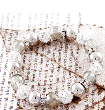 Armband Silver, crystal and shamballa shine