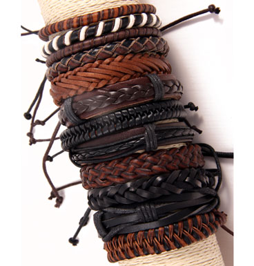 Leren armband Pull rope