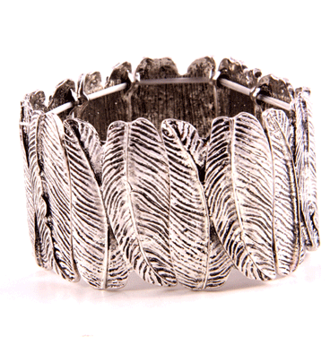 Bracelet Silver Feathers