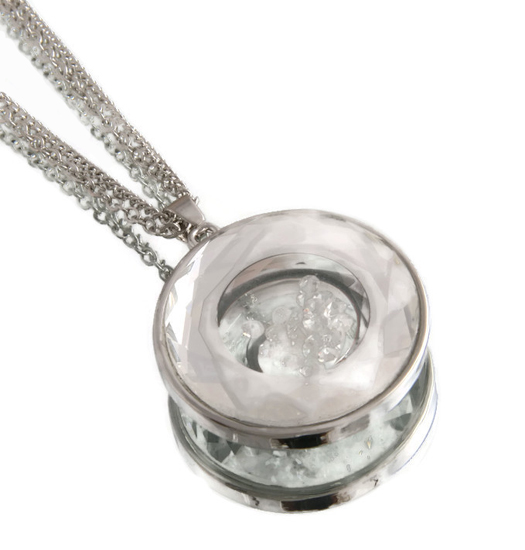 Necklace Crystal circle filled with crystals