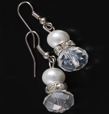 Earrings Crystal and pearly