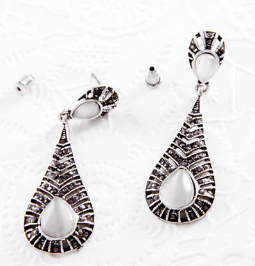 Earrings Markazite dropshape