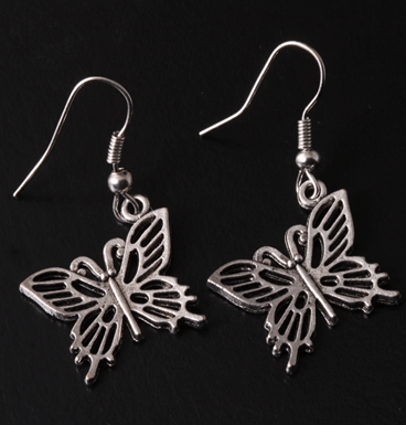 Earrings Butterfly silhouette