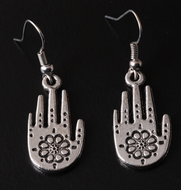 Earrings Flower hand