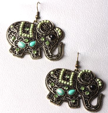 Earrings Big Elephant