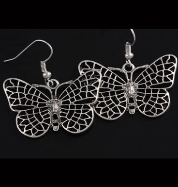 Earrings Map Butterfly