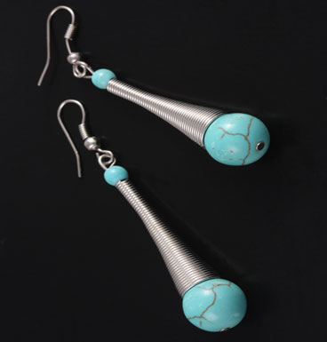 Earrings Turqoise Ball