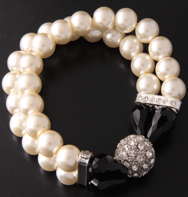 Bracelet Pearly & Big Shamballa