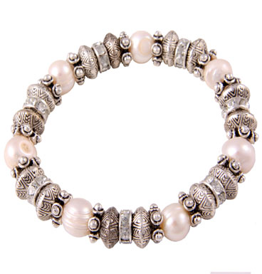 Armband ethnic II & freshwater pearls