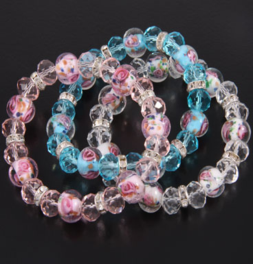 Bracelet Roses and crystal