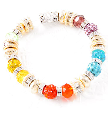 Armband Colorfull Shamballa and Gold