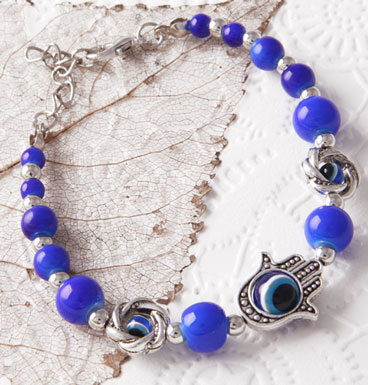 Bracelet Blue, lucky eye and lucky hand