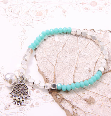 Armband Lucky Hand and Turquoise tassel