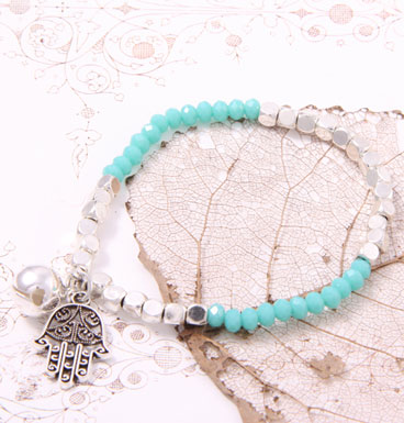 Bracelet Lucky Hand and Turquoise tassel