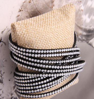 Bracelet Wrap Strass Rows