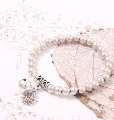 Armband sunflower silver