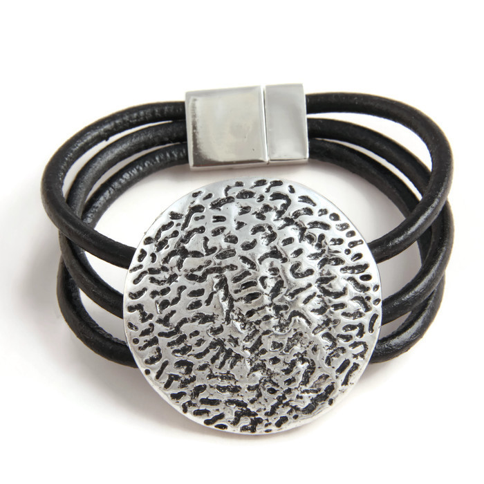 Armband Leather and Circle