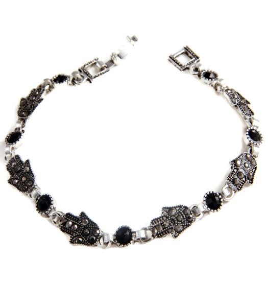 Bracelet marcasite lucky hands