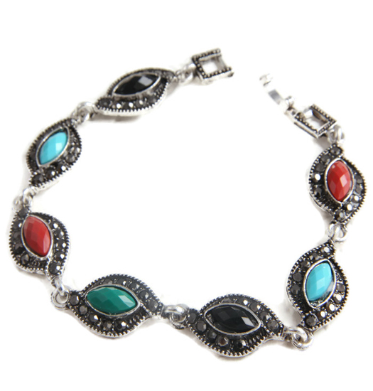 Bracelet marcasite and color twist