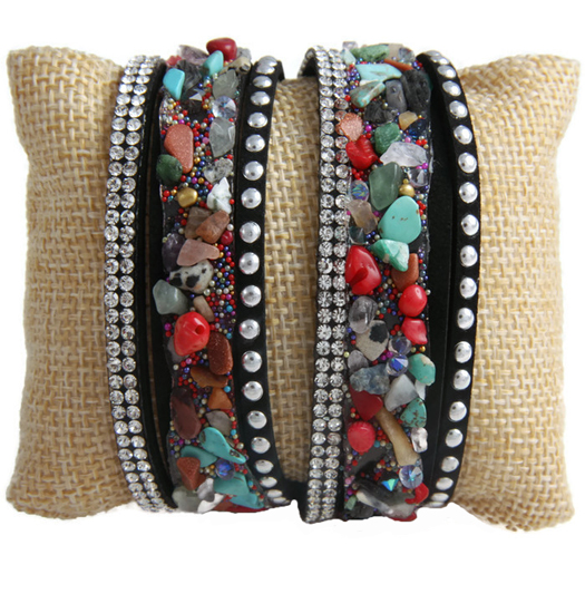 Bracelet Tumbled Stones Wrap