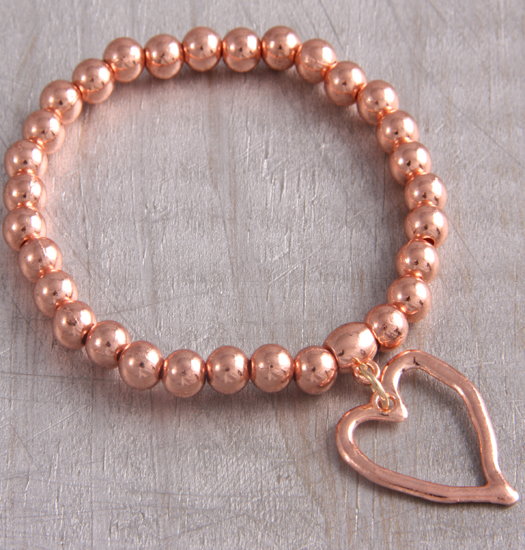 Bracelet liquid heart rosegold