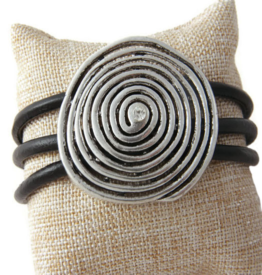 Armband Leer en Metaal