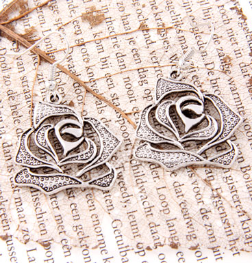 Earrings Rose silhouette