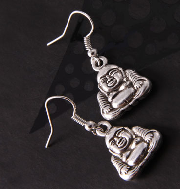 Earrings Silver Buddha