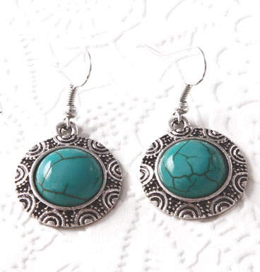 Earrings Round TQ and deco edge
