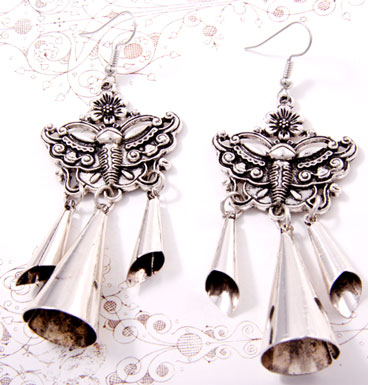 Earrings Dangling Butterfly