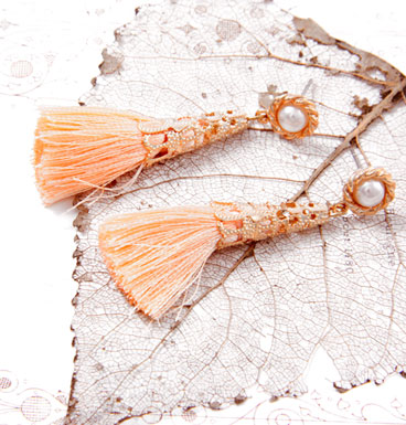 Oorbel Tassel and pearl