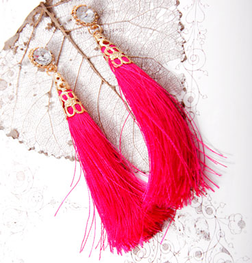 Earrings Tassel and Strass