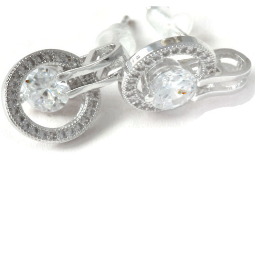 Earrings Circular Diamond