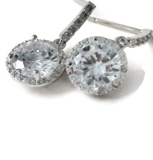 Oorbellen Dangling Diamond