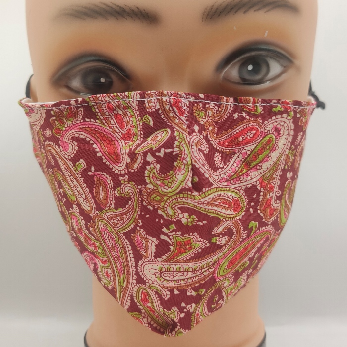 Mask Fancy Paisley red