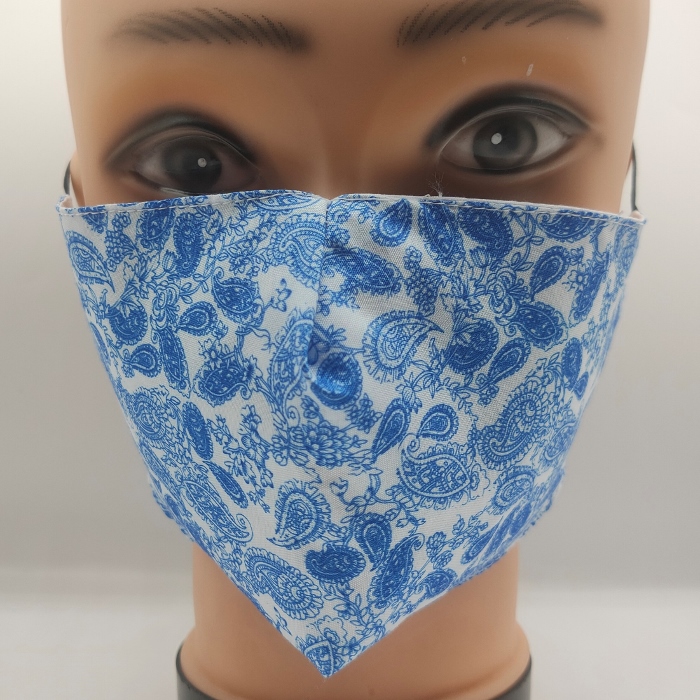 Mondkapje Pretty Paisley Blauw