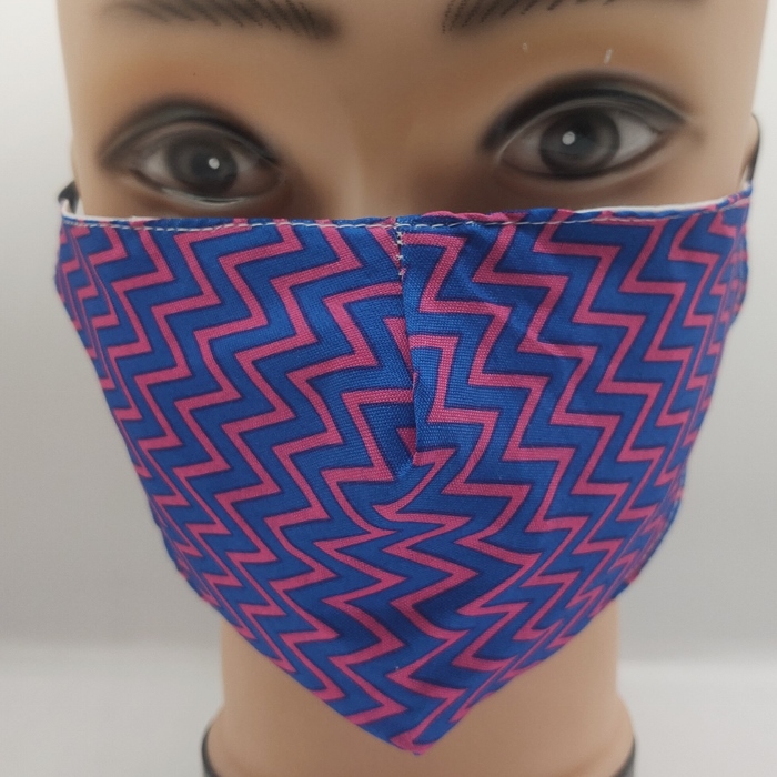 Mask Zig Zag blue