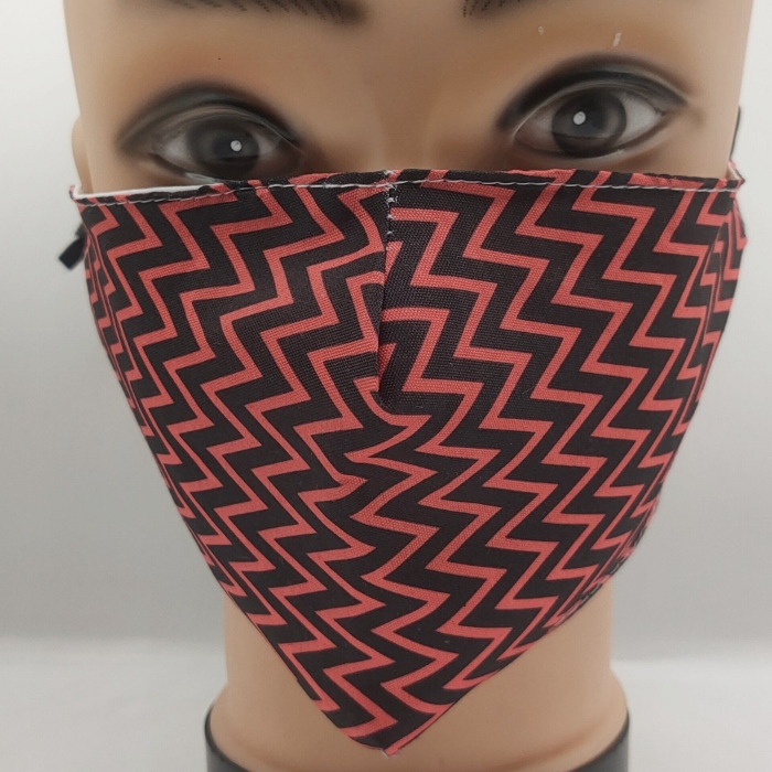 Mask Zig Zag red