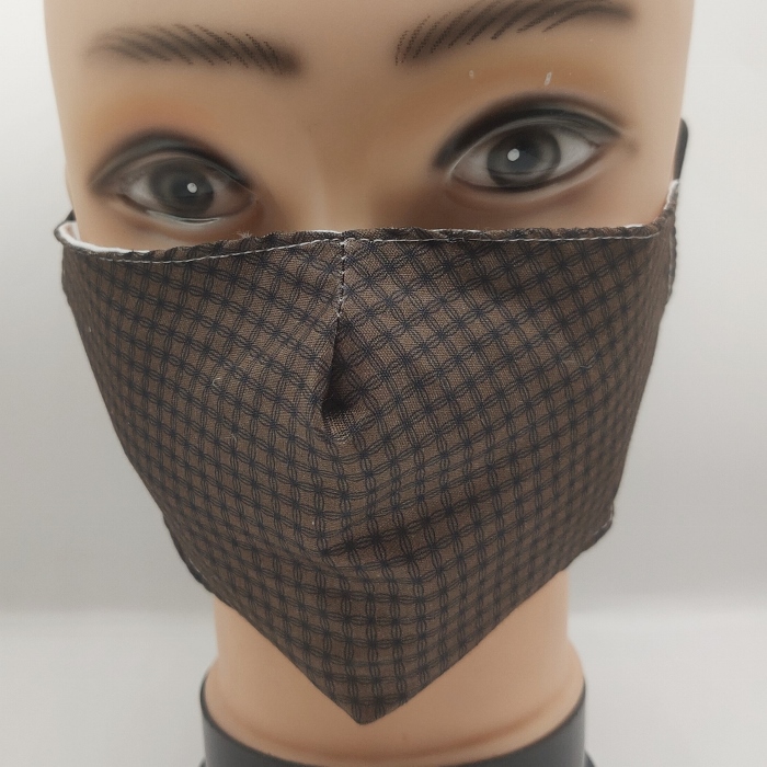 Mondkapje checkered brown