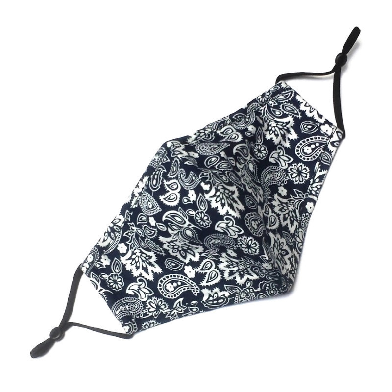 Mask Paisley Print dark blue