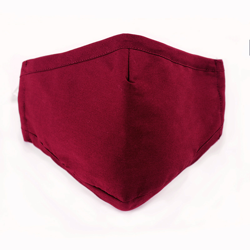 Mask Bordeaux red plain