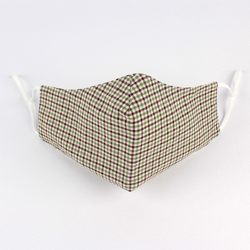 Mask checkerd mix brown & green