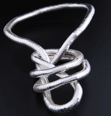 Necklace Snake shiny silver